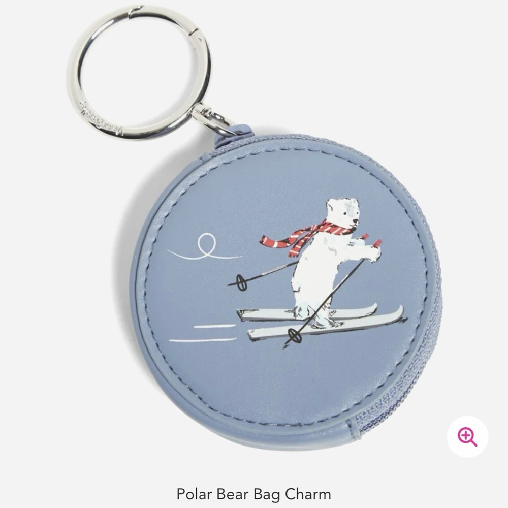 Vera Bradley polar bear bag charm. NWT